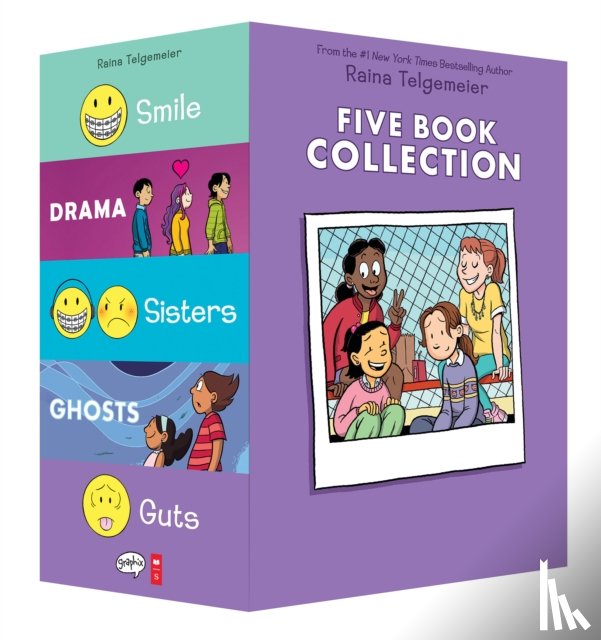 Telgemeier, Raina - Raina Telgemeier Five Book Collection: Smile, Drama, Sisters, Ghosts, Guts