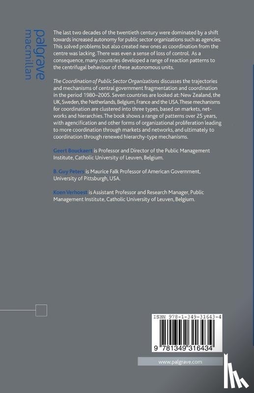 Bouckaert, Geert, Peters, B. Guy, Verhoest, Koen - The Coordination of Public Sector Organizations