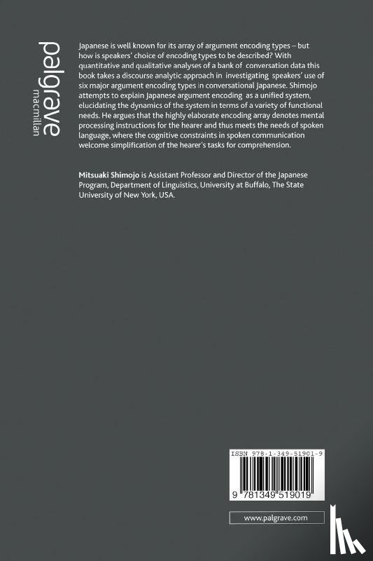 Shimojo, M. - Argument Encoding in Japanese Conversation