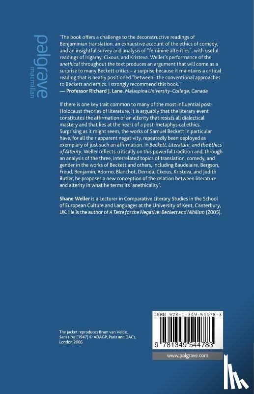 Weller, S. - Beckett, Literature and the Ethics of Alterity