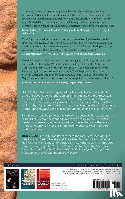 Zilioli, Professor Ugo (University of Oxford - Eliminativism in Ancient Philosophy
