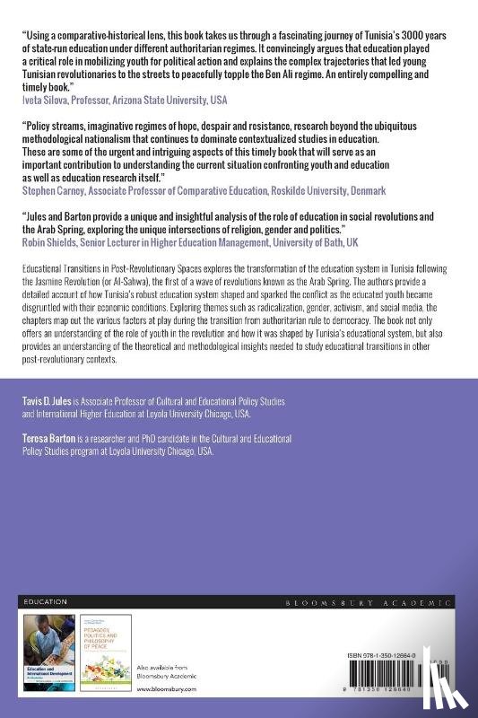 jules, Dr tavis d. (Loyola University Chicago, Barton, Dr Teresa (Loyola University Chicago - Educational Transitions in Post-Revolutionary Spaces