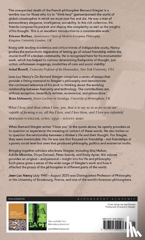  - On Bernard Stiegler