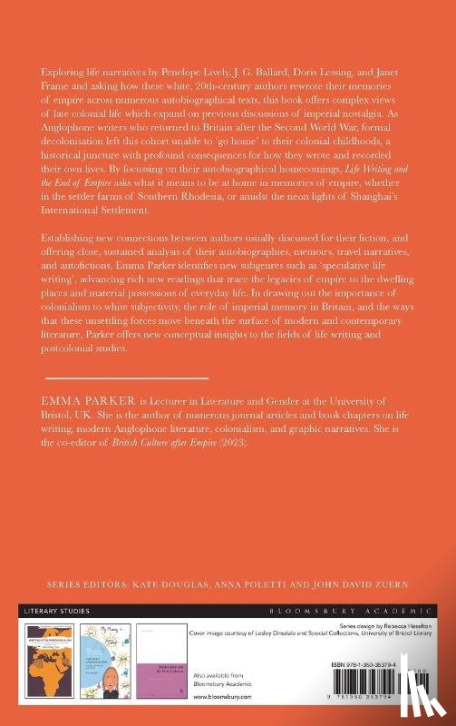 Parker, Dr Emma (Lecturer in Postcolonial Literature - Life Writing and the End of Empire