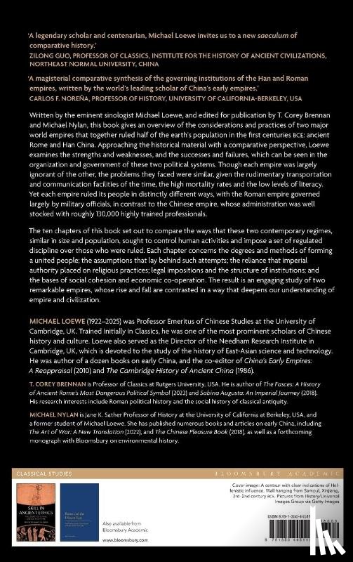 Loewe, Michael (University of Cambridge, Nylan, Michael (University of California at Berkeley, Brennan, T. Corey (Rutgers University - Imperial Institutions in Ancient Rome and Early China