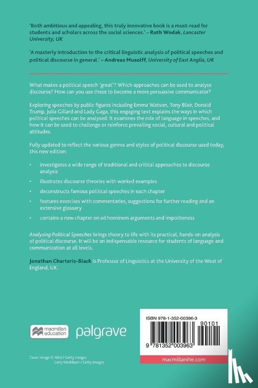 Charteris-Black, Jonathan (University of the West of England - Analysing Political Speeches