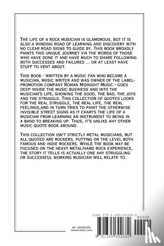 Joy, Aaron - Heavy Metal Music from the Inside: Quotes on Being A Rocker