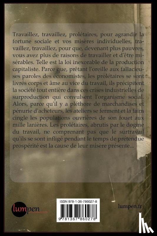 Lafargue, Paul - Le droit a la paresse