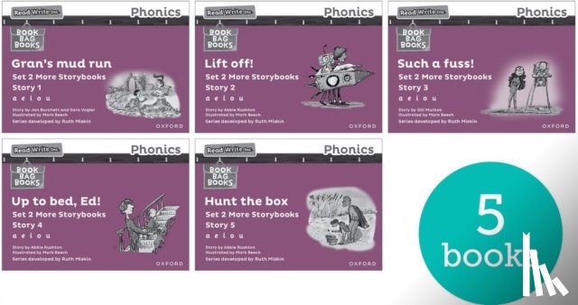 Munton, Gill, Burchett, Jan, Vogler, Sara, Rushton, Abbie - Read Write Inc. Phonics: Purple Set 2 More Black & White Storybooks (Pack of 5)