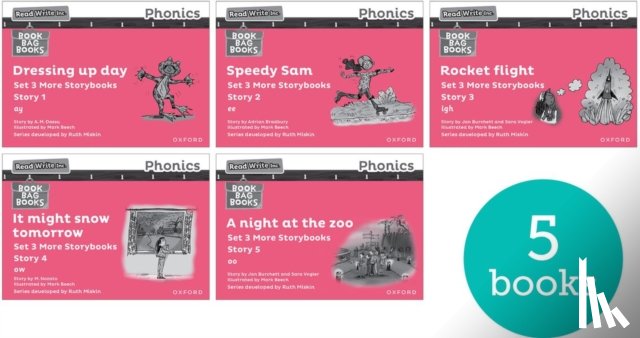 Bradbury, Adrian, Burchett, Jan, Vogler, Sara, Dassu, A M - Read Write Inc. Phonics: Pink Set 3 More Black & White Storybooks (Pack of 5)