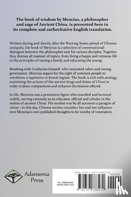 Mencius, Legge, James - Mencius (Classics of Chinese Philosophy and Literature)