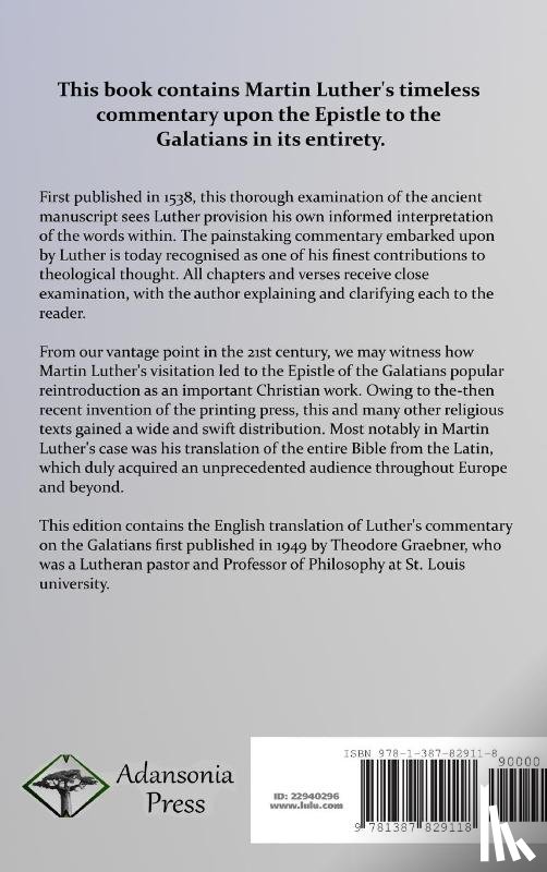 Luther, Martin - Commentary on Galatians (Hardcover)