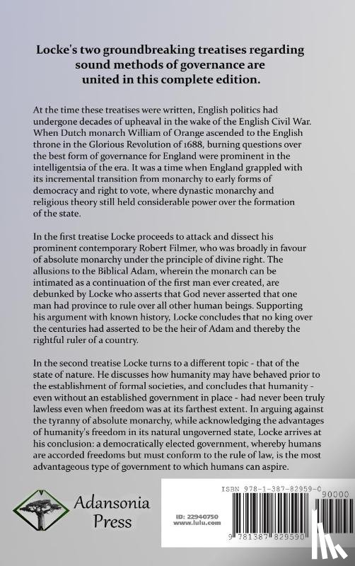 Locke, John - The First & Second Treatises of Government (Hardcover)
