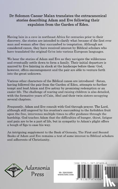 Malan, Solomon Caesar - The First and Second Books of Adam and Eve