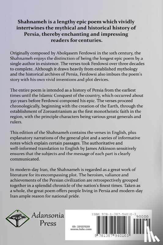 Ferdowsi, Abolqasem, Atkinson, James - Shahnameh
