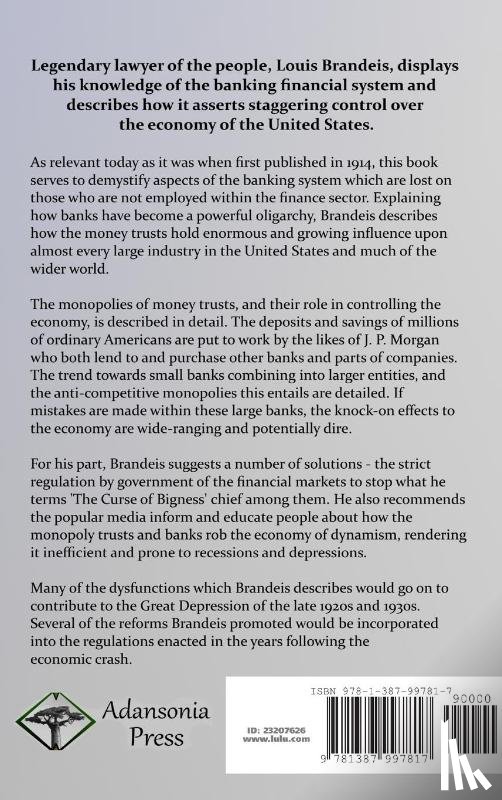 Brandeis, Louis D - Other People's Money and How the Bankers Use It