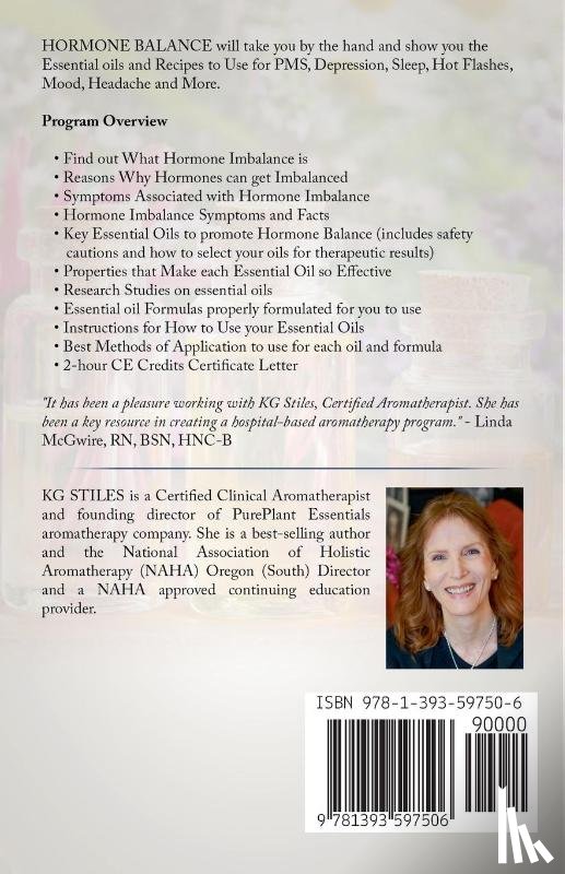 Stiles, Kg - Hormone Balance Essential Oils & Recipes for PMS, Depression, Sleep, Hot Flashes, Mood, Headache & More