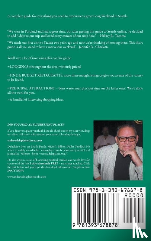 Delaplaine, Andrew - Seattle - The Delaplaine 2021 Long Weekend Guide