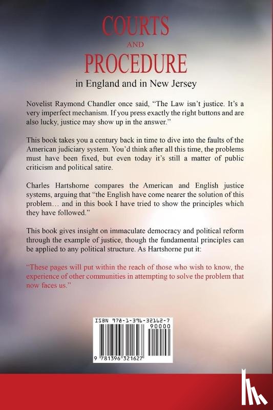 Hartshorne, Charles Hopkins - Courts and Procedure in England and in New Jersey