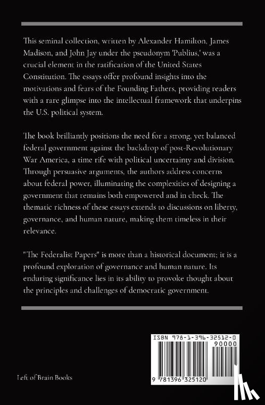Hamilton, Alexander - The Federalist Papers
