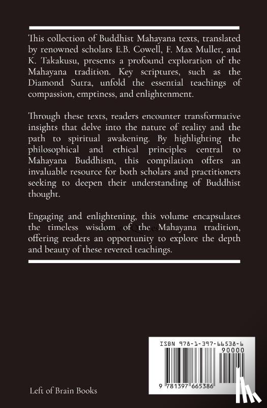 E. B Cowell, F. Max Muller K. Takakusu - Buddhist Mahayana Texts