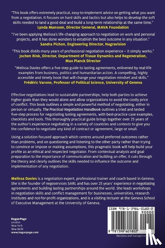 Davies, Melissa - The Practical Negotiation Handbook