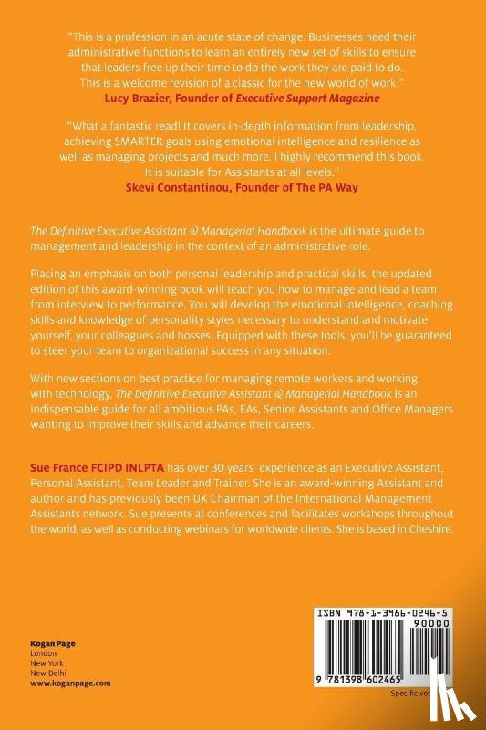 France, Sue - The Definitive Executive Assistant & Managerial Handbook