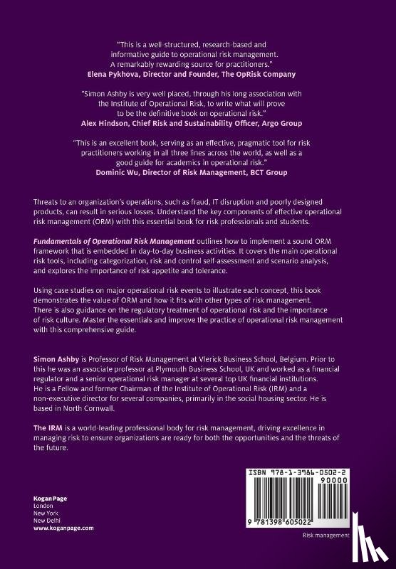 Ashby, Simon - Fundamentals of Operational Risk Management