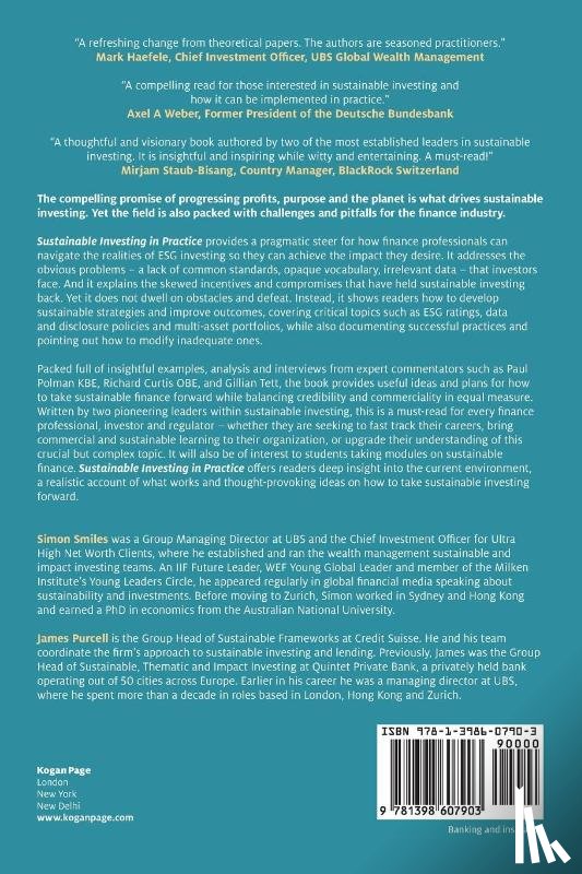 Smiles, Dr Simon, Purcell, James - Sustainable Investing in Practice