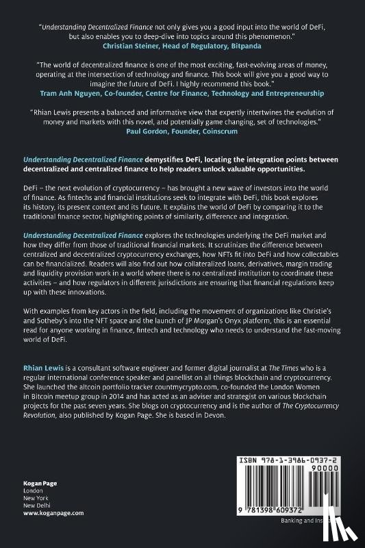 Lewis, Rhian - Understanding Decentralized Finance