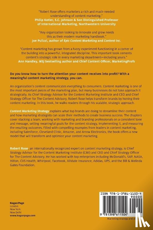 Rose, Robert (Chief Strategy Officer) - Content Marketing Strategy