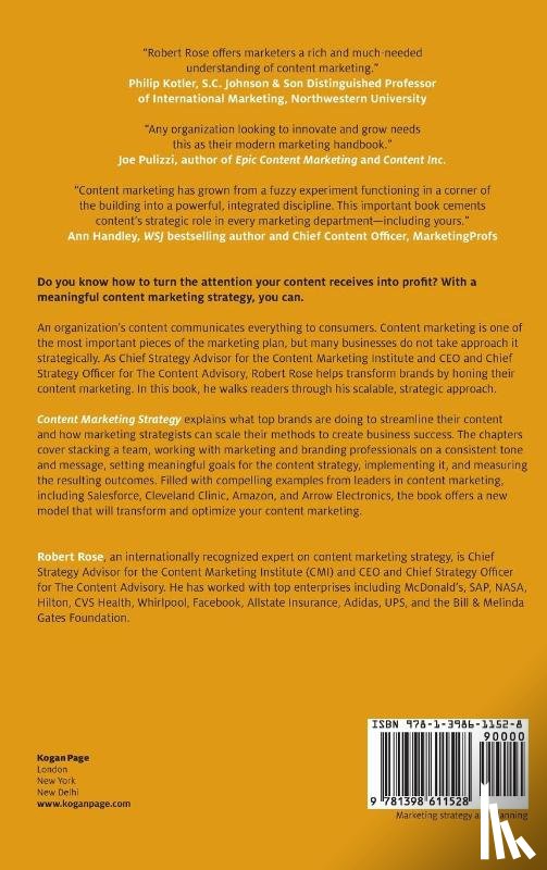 Rose, Robert (Chief Strategy Officer) - Content Marketing Strategy