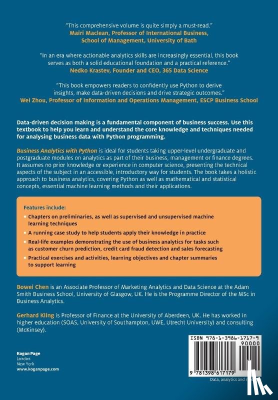 Chen, Bowei, Kling, Gerhard - Business Analytics with Python