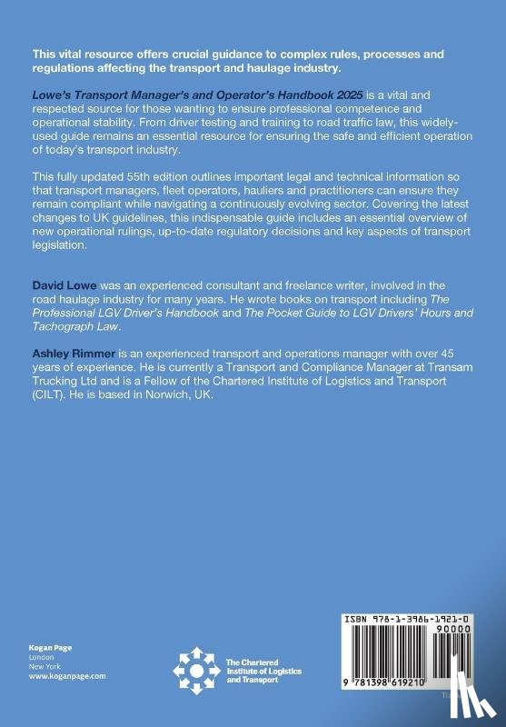  - Lowe's Transport Manager's and Operator's Handbook 2025