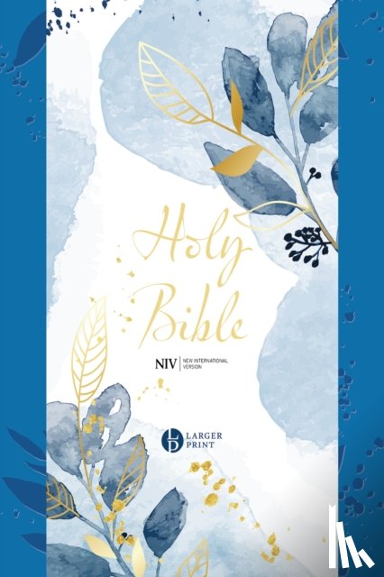 Version, New International - NIV Larger Print Blue Soft-tone Bible with Zip