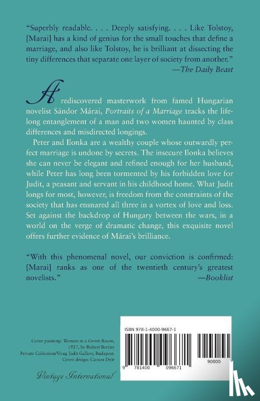 Marai, Sandor - Portraits of a Marriage