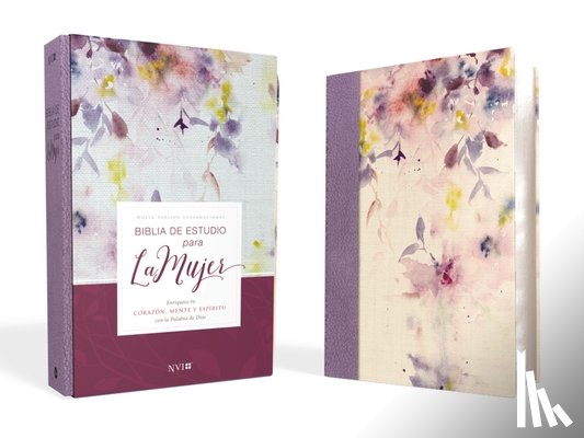Nueva Versión Internacional - Biblia de Estudio Para La Mujer Nvi, Leathersoft/Tela Lila
