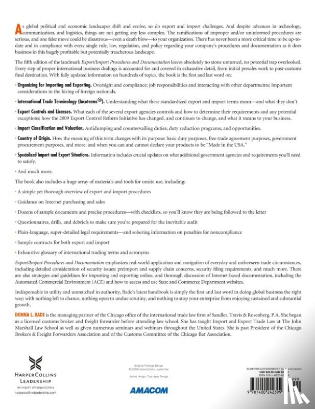 Bade, Donna - Export/Import Procedures and Documentation