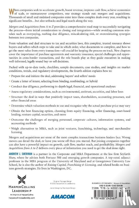 Sherman, Andrew - Mergers and Acquisitions from A to Z