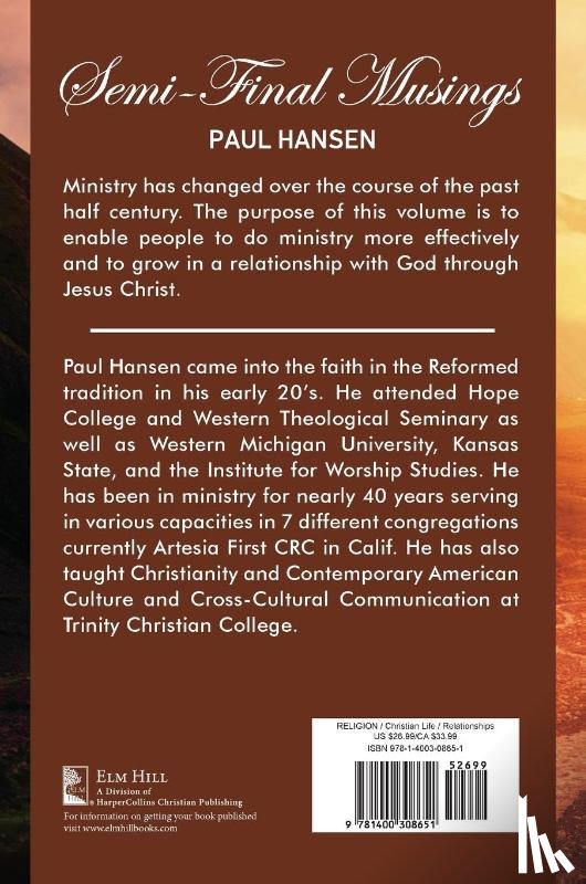 Hansen, Paul - Semi-Final Musings