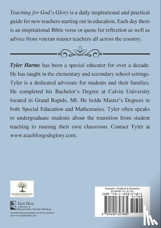 Harms, Tyler - Teaching for God's Glory