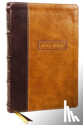 Thomas Nelson - KJV Holy Bible with Apocrypha and 73,000 Center-Column Cross References, Brown Leathersoft, Red Letter, Comfort Print (Thumb Indexed): King James Version