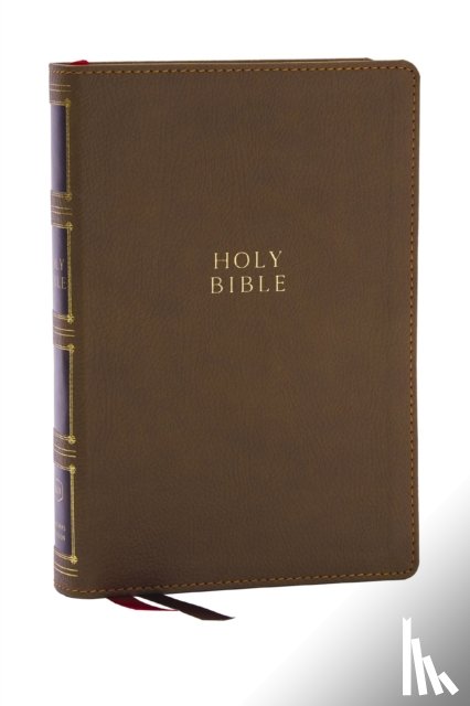 Thomas Nelson - KJV Holy Bible: Compact Bible with 43,000 Center-Column Cross References, Brown Leathersoft, Red Letter, Comfort Print (Thumb Indexing): King James Version