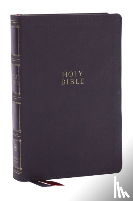 Thomas Nelson - KJV Holy Bible: Compact Bible with 43,000 Center-Column Cross References, Gray Leathersoft, Red Letter, Comfort Print (Thumb Indexing): King James Version