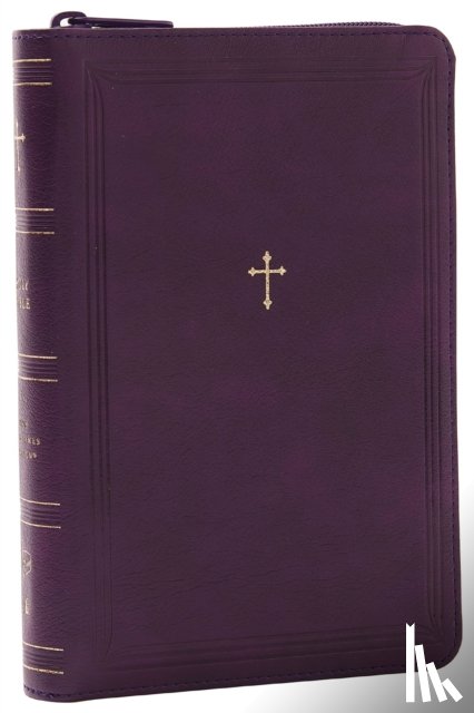 Thomas Nelson - NKJV Compact Paragraph-Style Bible w/ 43,000 Cross References, Purple Leathersoft with zipper, Red Letter, Comfort Print: Holy Bible, New King James Version