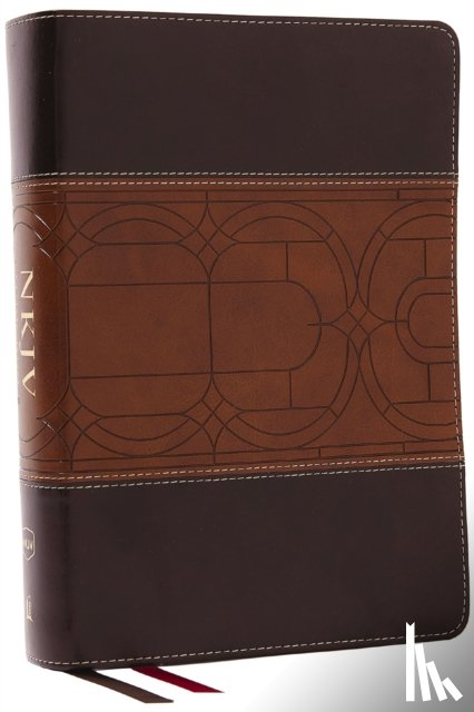 Thomas Nelson - NKJV Study Bible, Leathersoft, Brown, Full-Color, Thumb Indexed, Comfort Print