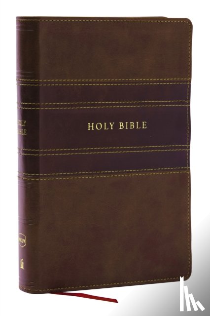 Thomas Nelson - NKJV Personal Size Large Print Bible with 43,000 Cross References, Brown Leathersoft, Red Letter, Comfort Print