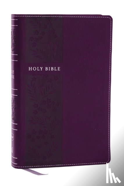 Thomas Nelson - NKJV Personal Size Large Print Bible with 43,000 Cross References, Purple Leathersoft, Red Letter, Comfort Print (Thumb Indexed)