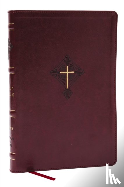 Catholic Bible Press - RSV2CE, Thinline Large Print Catholic Bible, Crimson Leathersoft, Comfort Print