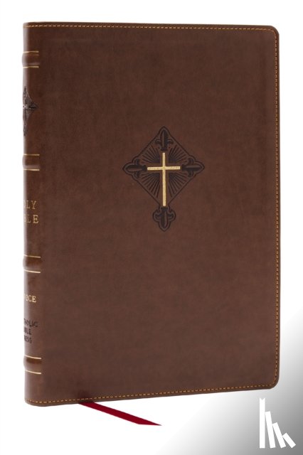 Catholic Bible Press - RSV2CE, Thinline Large Print Catholic Bible, Brown Leathersoft, Comfort Print